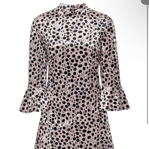 HVN New Without Tag Ashley Bell-Sleeve Silk Mini Dress Size US 2 - Picture 2 of 5